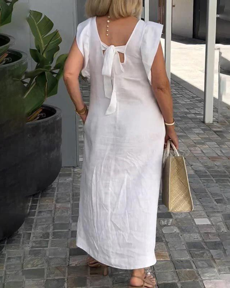 Sofia | Elegant sleeveless dress in cotton linen