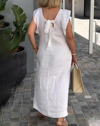 Sofia | Elegant sleeveless dress in cotton linen