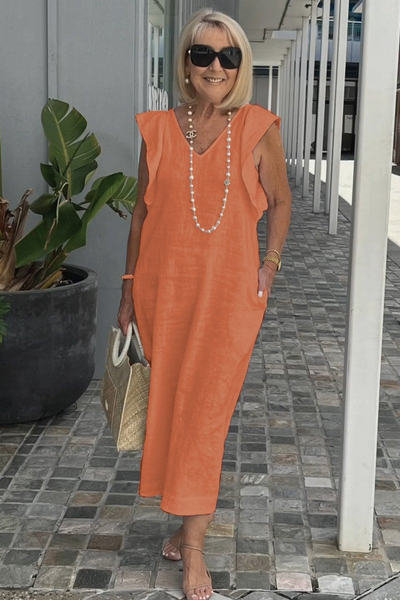 Sofia | Elegant sleeveless dress in cotton linen