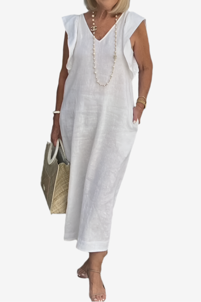 Sofia | Elegant sleeveless dress in cotton linen