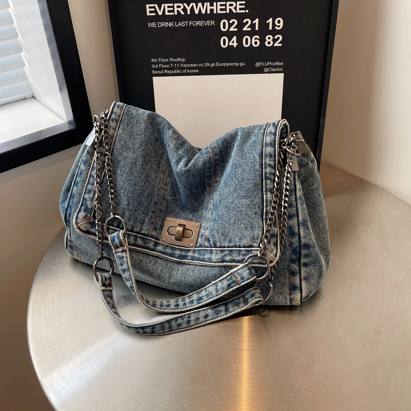 Sofia | Luxurious denim shoulder bag