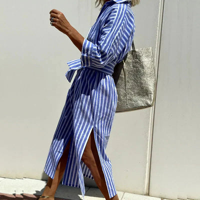 Sofia | Classic striped shirt dress