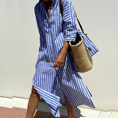 Sofia | Classic striped shirt dress