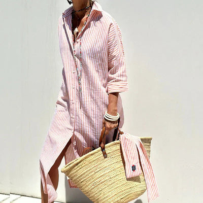 Sofia | Classic striped shirt dress