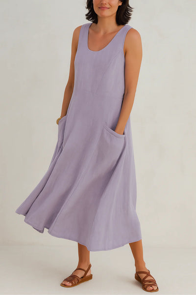 Sofia | Linen dress with pockets