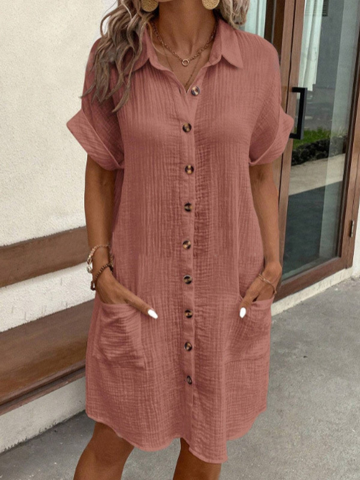 Sofia | Oversized shirt dress