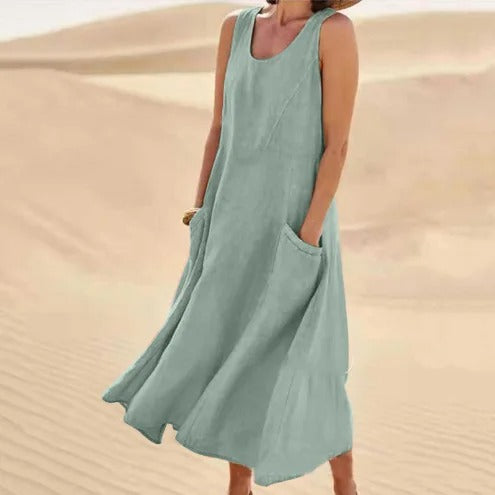 Sofia | Linen dress with pockets