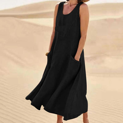 Sofia | Linen dress with pockets