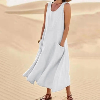 Sofia | Linen dress with pockets