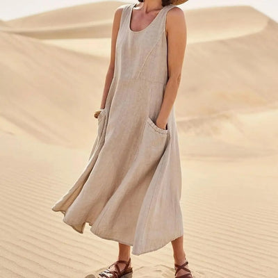Sofia | Linen dress with pockets