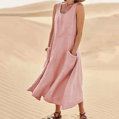 Sofia | Linen dress with pockets