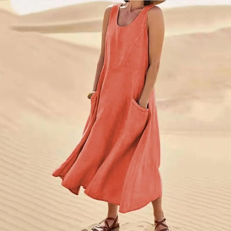 Sofia | Linen dress with pockets
