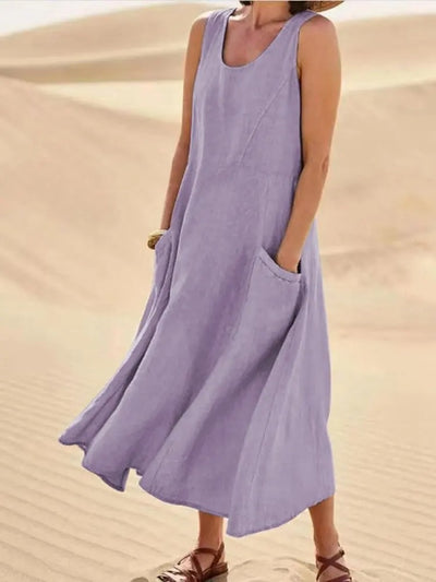 Sofia | Linen dress with pockets