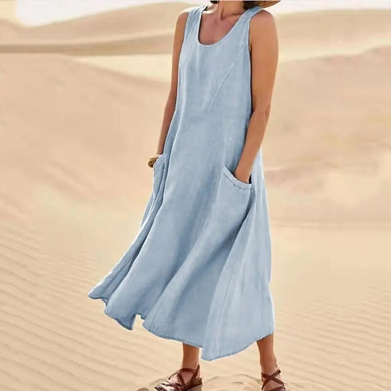 Sofia | Linen dress with pockets