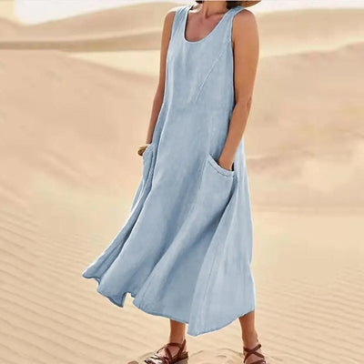 Sofia | Linen dress with pockets
