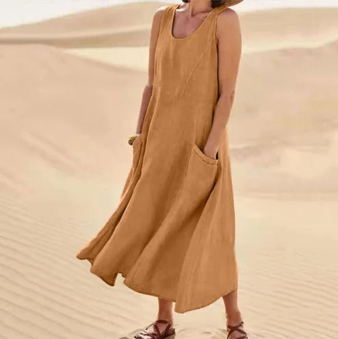 Sofia | Linen dress with pockets