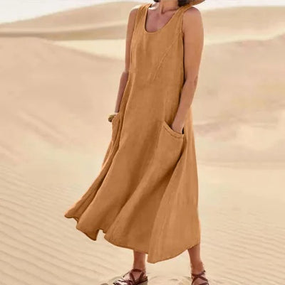 Sofia | Linen dress with pockets